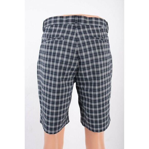Chaps Golf Mens Shorts Sz 32 Navy Blue White Plaid - Picture 3 of 9